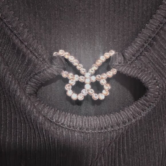 Free Kisses | Women's Black Short Sleeve Top | Size 2XL | NWT - Picture 7 of 8